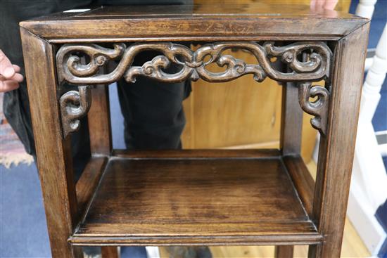 A Chinese hardwood side table, H.80cm